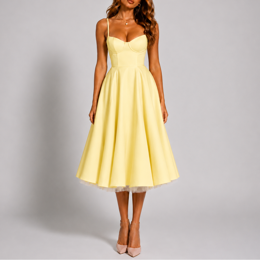 Women’s Chic Spaghetti Strap Evening Dress