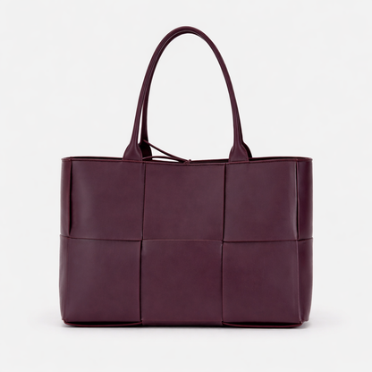 Luxury Woven Tote Bag – Soft Vegan Leather