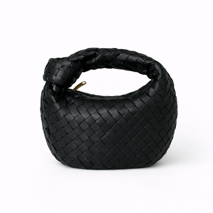 Luxury Woven Knot Handle Bag – Soft Vegan Leather