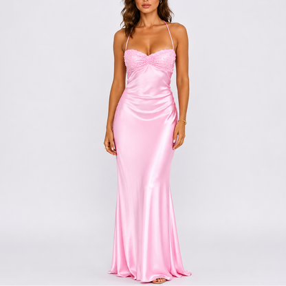 Women’s Elegant Satin Maxi Dress